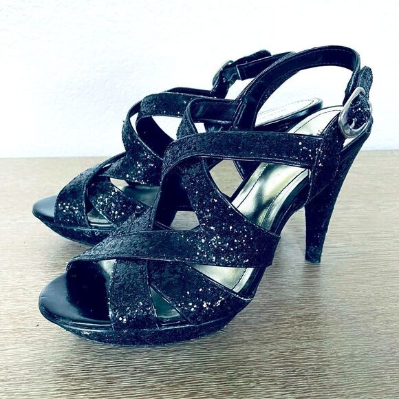 Black Glitter Style & Co High Heels 9 - Picture 1 of 7